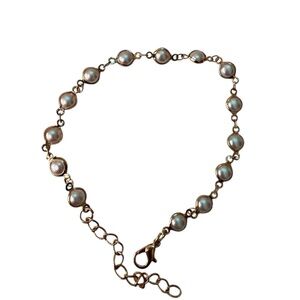 Gold and Silver Faux Pearl Filigree‎ Necklace